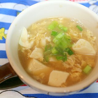豆腐と卵のトロトロ中華スープ